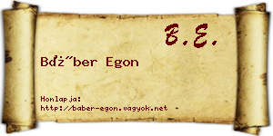 Báber Egon névjegykártya